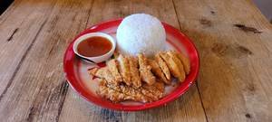 VEGAN Crispy Chicken (With Rice)